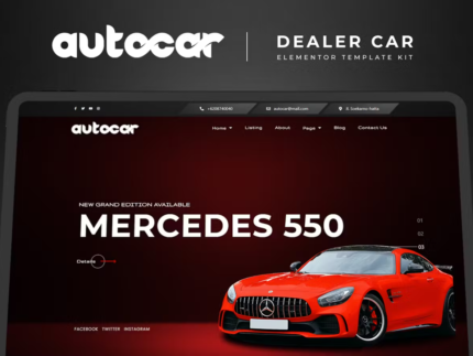 Autocar - Car Dealer Elementor Template Kit