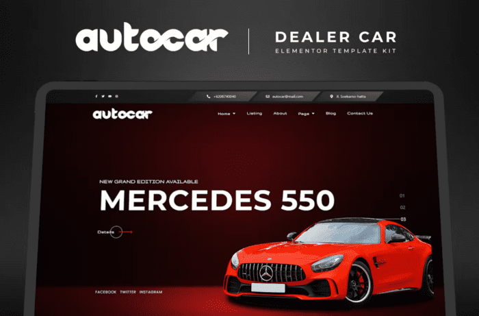 Autocar - Car Dealer Elementor Template Kit