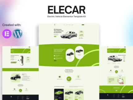 Elecar - Electric Vehicle Elementor Template Kit