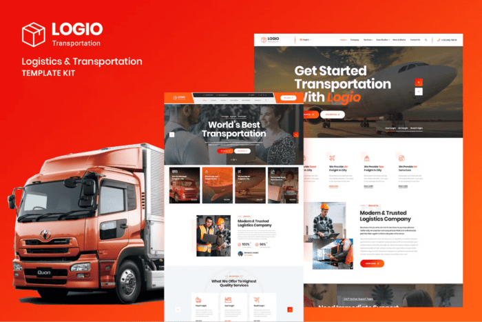 Logio - Logistics & Transportation Elementor Template Kit