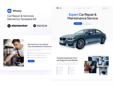 Wheely - Car Repair & Auto Services Elementor Template Kit