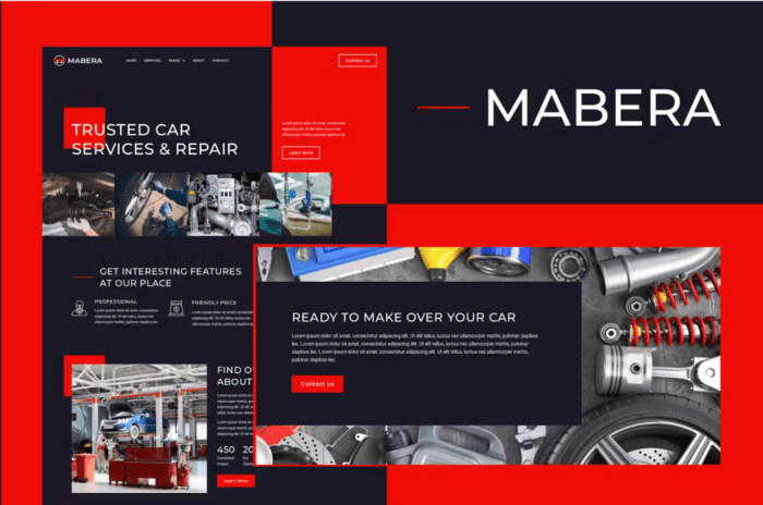 Mabera - Car Service & Repair Elementor Template Kit