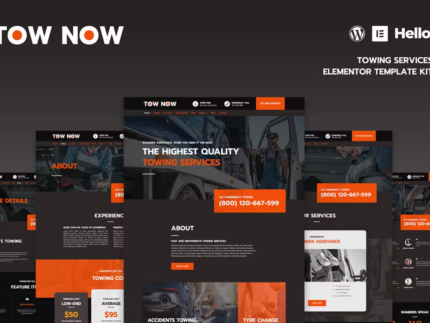 Tow Now - Towing Services Elementor Template Kit