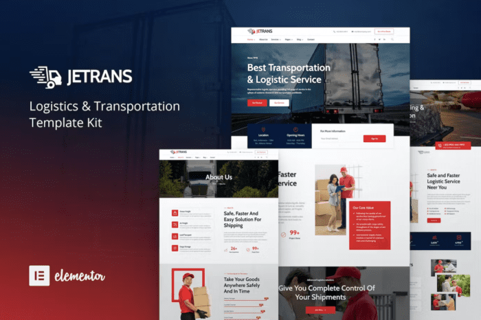 Jetrans – Logistics & Transportation Elementor Template Kit