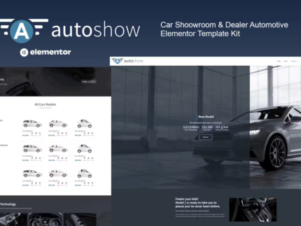 AutoShow - Car Shoowroom & Dealer Elementor Template Kit