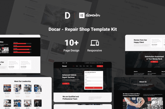 Docar - Repair Shop Elementor Template Kit