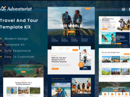 Adventurist - Travel & Tourism Agency Elementor Template Kit