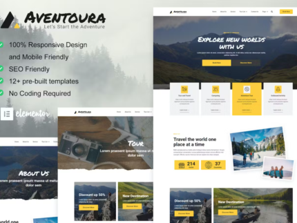 Aventoura - Travel & Tour Agency Elementor Template Kit