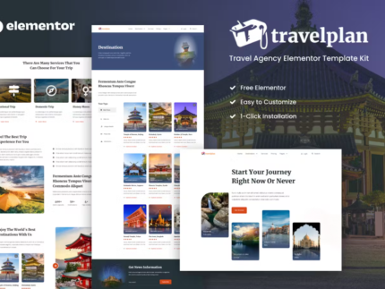 Travelplan - Tour & Travel Agency Elementor Template Kits