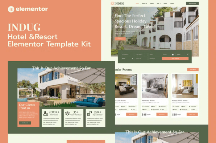 Indug - Hotel & Resort Elementor Pro Template Kit