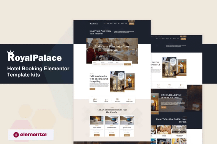 Royalpalace - Hotel Booking Elementor Pro Template Kit