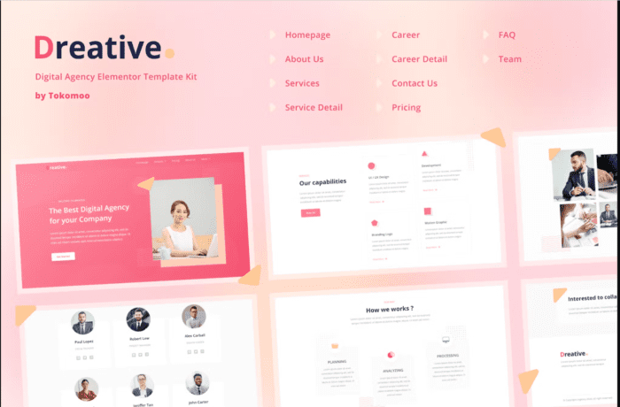 Dreative | Digital Agency Elementor Template Kit