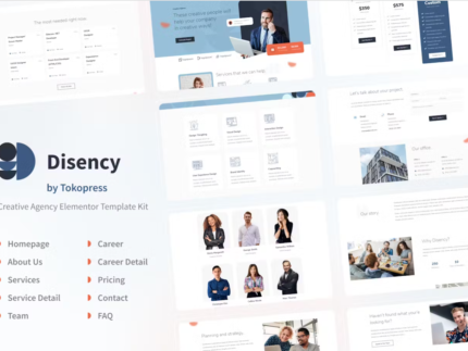 Disency | Creative Digital Agency Elementor Template Kit