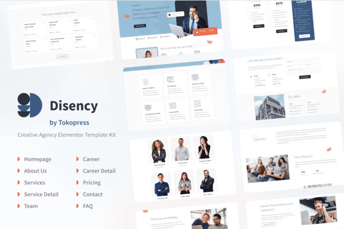 Disency | Creative Digital Agency Elementor Template Kit