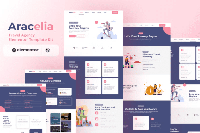 Aracelia - Travel Agency Elementor Template Kit