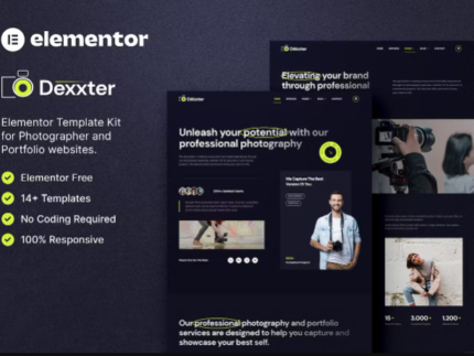 Dexxter – Photography & Portfolio Elementor Template Kit