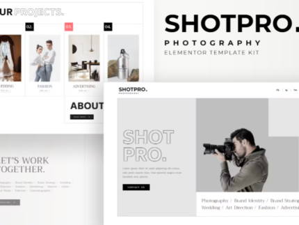 Shotpro - Photography & Portfolio Elementor Template Kit