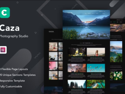 Caza - Photography Studio Elementor Template Kit