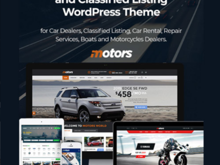 Motors – Automotive, Car Dealership, Car Rental, Auto, Classified Ads, Listing WordPress Theme