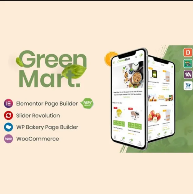 Jual GreenMart – Organic & Food WooCommerce WordPress Theme