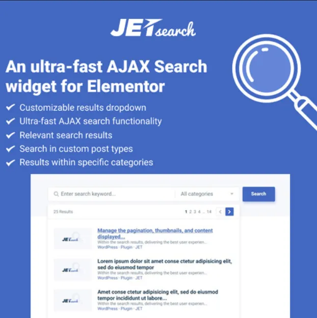 Jual JetSearch For Elementor