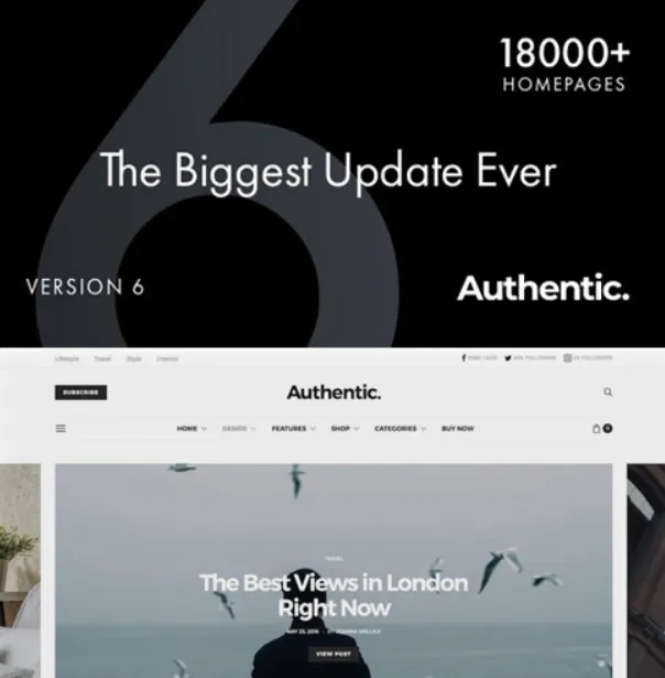 Jual Authentic – Lifestyle Blog & Magazine WordPress Theme