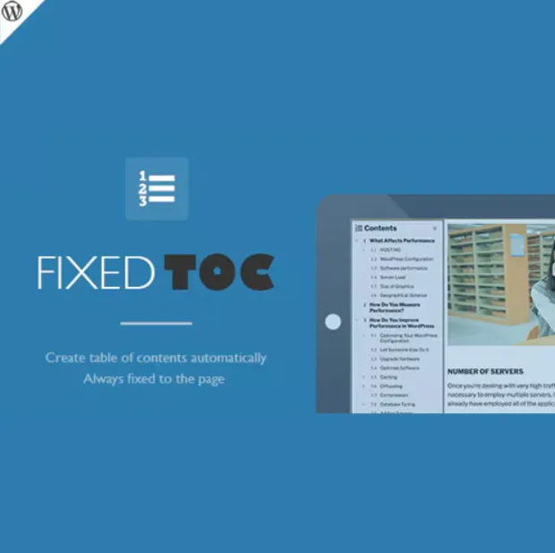 Jual Fixed TOC – table of contents for WordPress plugin
