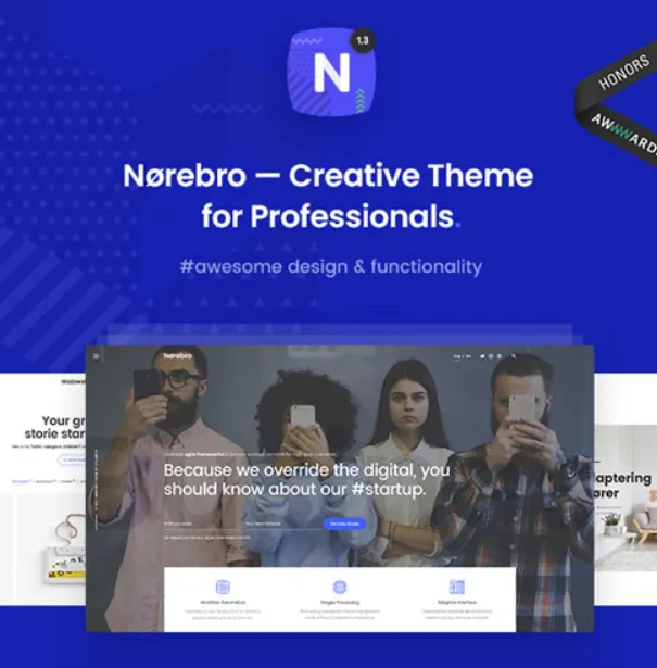 Jual Norebro – Creative Portfolio Theme for Multipurpose Usage