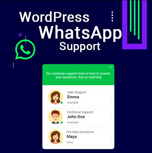 Jual WordPress WhatsApp Support