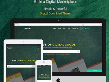 Olam – WordPress Easy Digital Downloads Theme, Digital Marketplace, Bookings