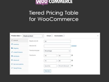 Tiered Pricing Table for WooCommerc