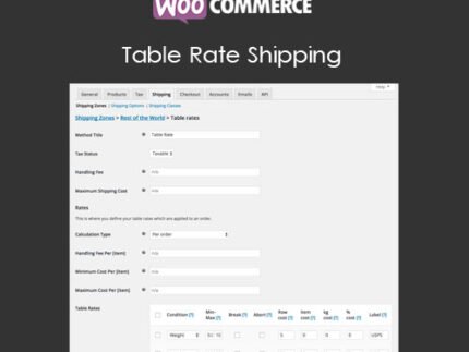 WooCommerce Table Rate Shipping