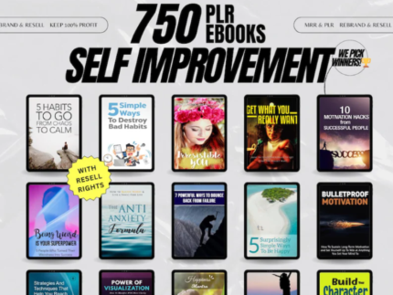 Bundle Ebook PLR Self Improvement - 750 Buku Digital