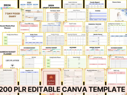 PLR 12000+ Pages Canva Planner Templates