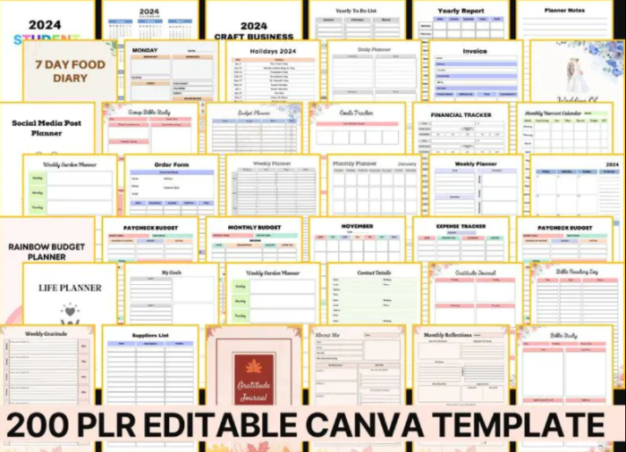 PLR 12000+ Pages Canva Planner Templates