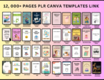 PLR 12000+ Pages Canva Planner Templates